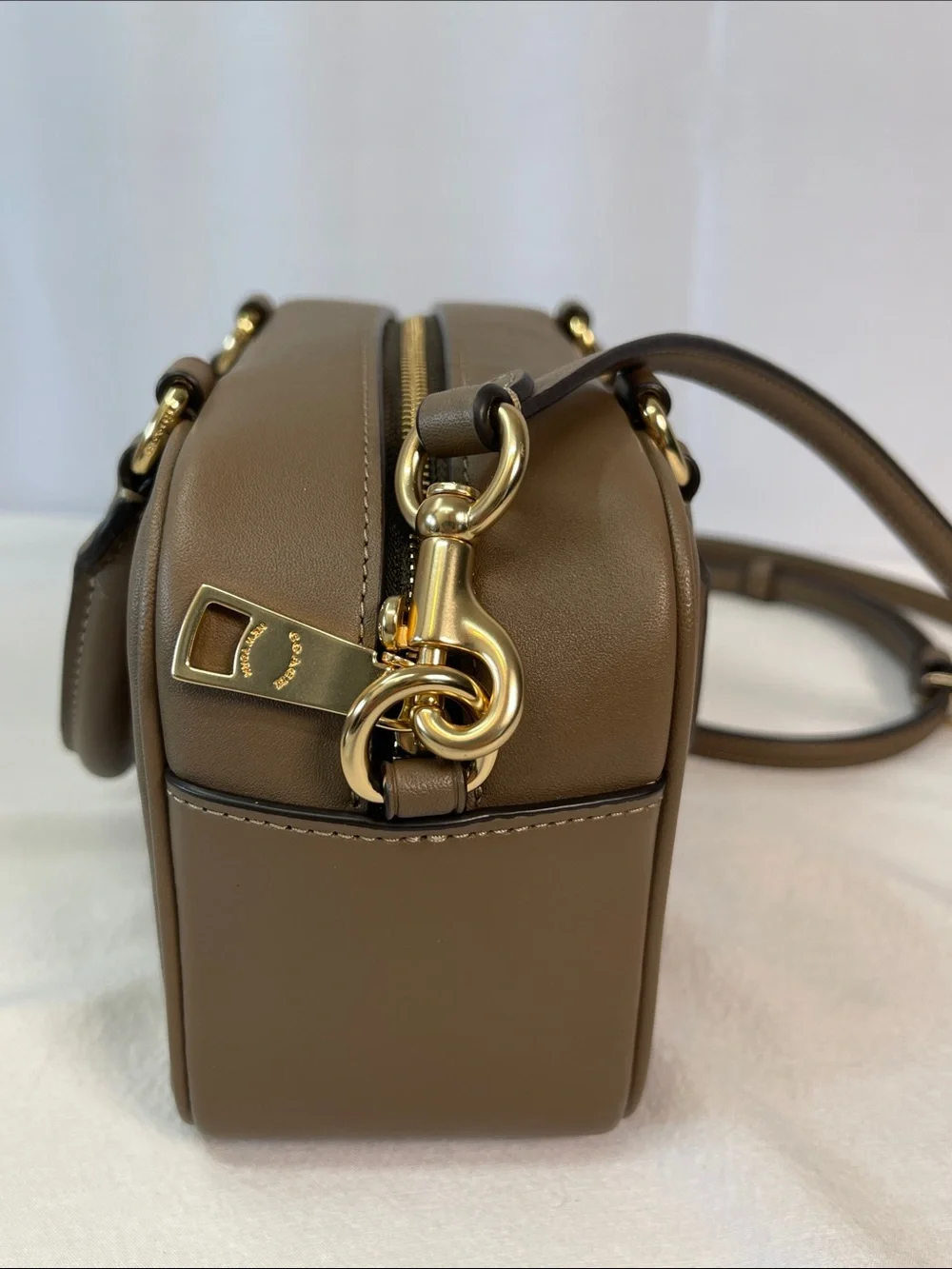 Coach F2557-CT776 Satchel Crossbody Dark Stone Leather Bag